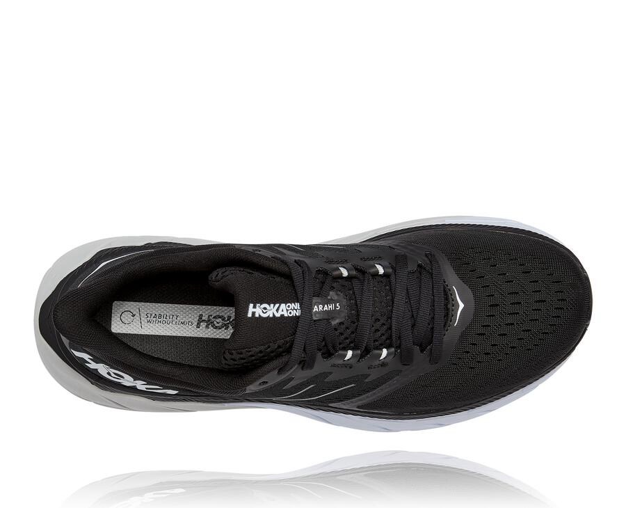 Tenis Hoka One One Masculino Pretas/Branco - Arahi 5 - 876-GJLQXN